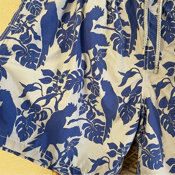 VILEBREQUIN Parrots Birds Swimming Trunks Shorts Blue Naughty Rare HTF XXXL - Picture 3 of 8